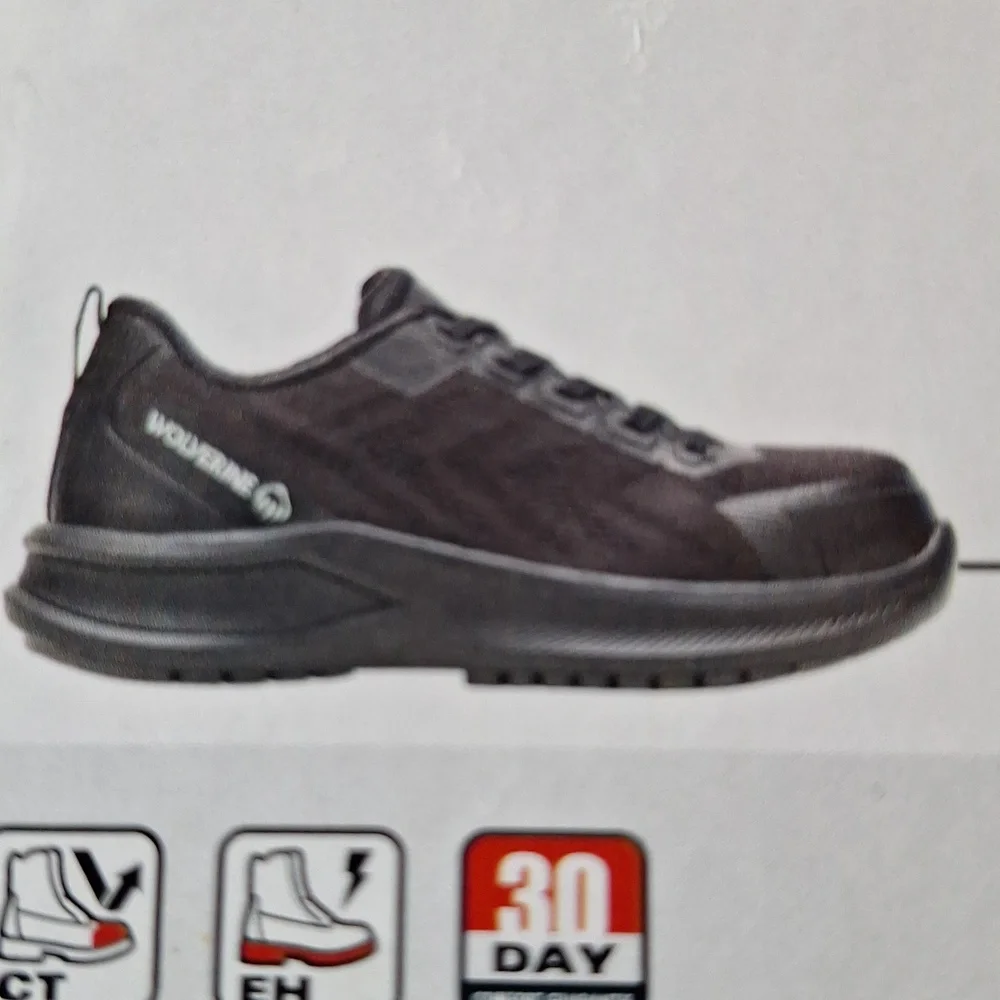 NWT Wolverine Woen's Black Mesh Athletic Sneakers - Picture 5 of 6